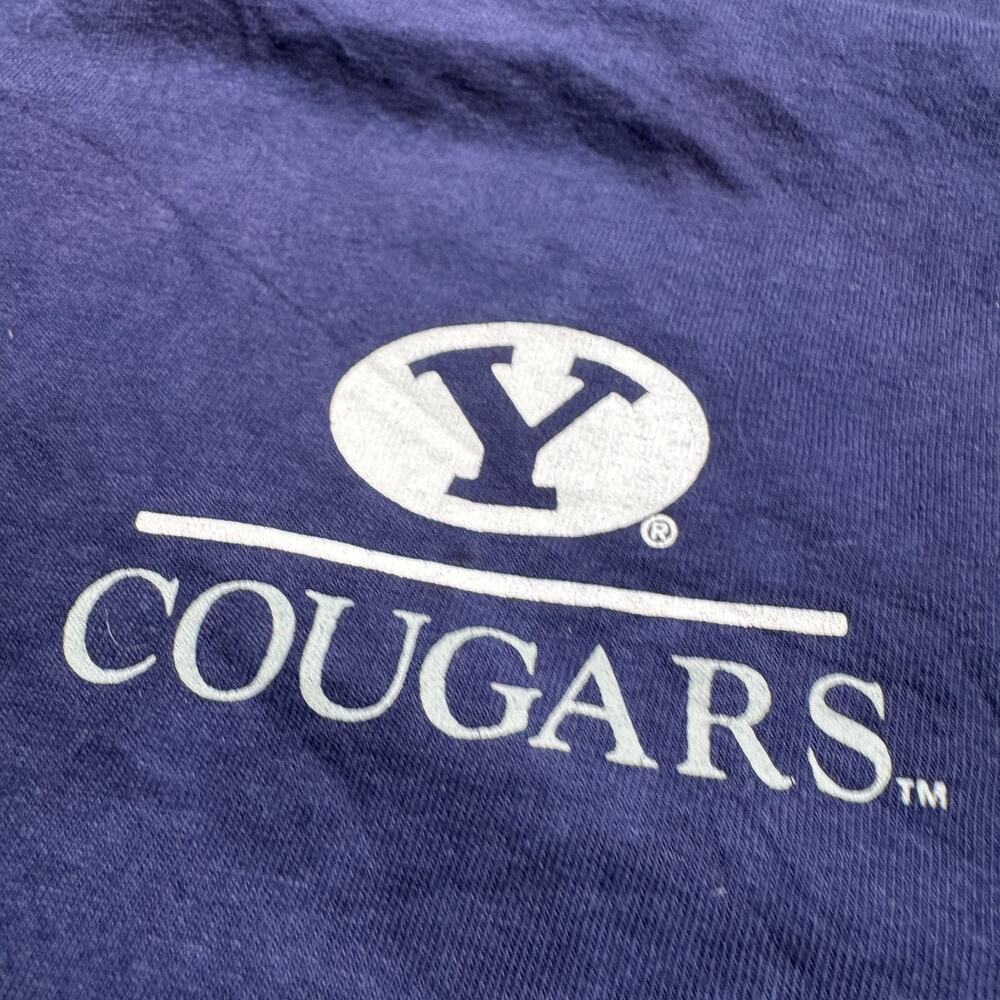 Champion Mens XL Navy BYU Brigham Young University Cougars Graphic Tee Shirt - Picture 3 of 6